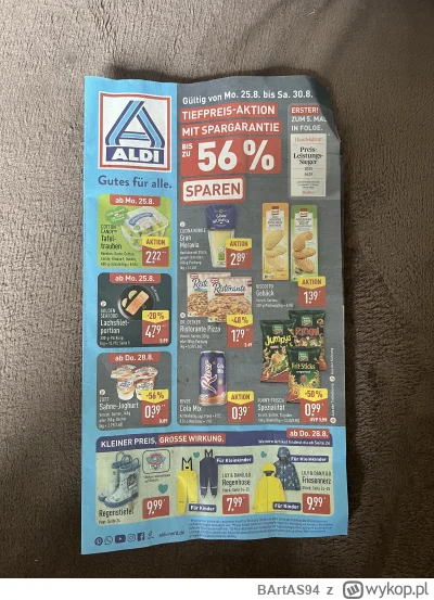 BArtAS94 - Po dorwaniu ulotki z niemieckiego Aldiego, zdałem sobie sprawę, że w Polsc...
