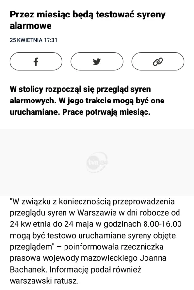 sznioo - Czaicie że ci #!$%@? debile z warszawskiego ratusza będą włączać syreny alar...