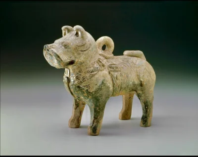 Loskamilos1 - Pies typu mastif, figurka pochodząca z Chin, datowana na okres panowani...
