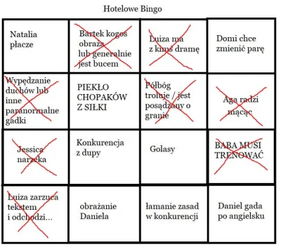 vocazombie - #hotelparadise dzisiejsze bingo, było bardzo blisko zwłaszcza, że Natali...