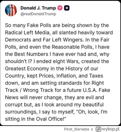 Pirat_Barnaba - >Wszystko zgodnie z planem pomarańczowego

@Tamerlan: On twierdzi co ...