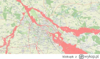 klokupk - Mapka z miejscami zagrożonymi #wroclaw #powodz