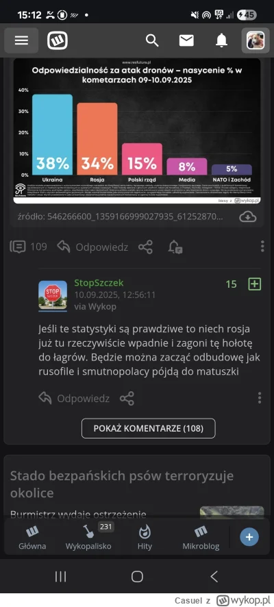 Casuel - @Foxing: Tak, przed chwila pisal, ze on nie chce dzielic spoleczenstwa, ale ...