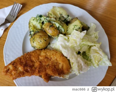 mac666 - Obiad tego typu: młode ziemniaki z koperkiem, poledwiczka z kurczaka i sałat...