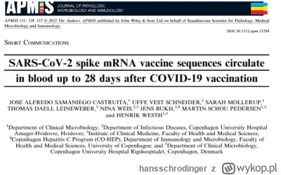 hansschrodinger - Z nowego badania - szczepionkowe mRNA znaleziono we krwi do 28 dnia...