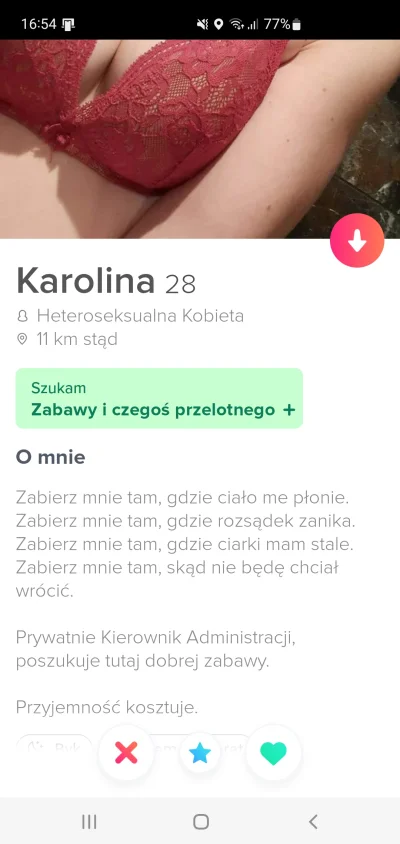 Ufolog - #tinder #tinderowki #p0lka #doktorat #pieklokobiet 
 Przyjemność kosztuje. 
...