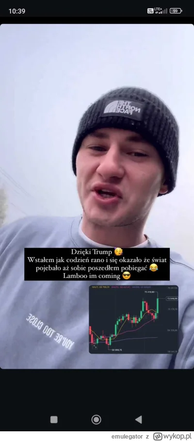 emulegator - #frajerzyzmlm 
Kupa Krosta już biegnie kupić swoje Lambo za wzrosty z Bi...