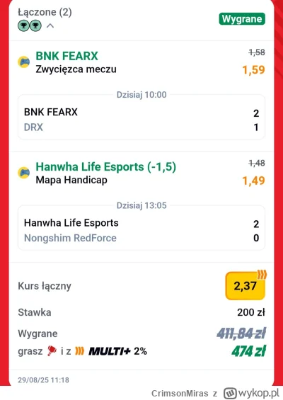 CrimsonMiras - @CrimsonMiras do usłyszenia sportowe Mirasy