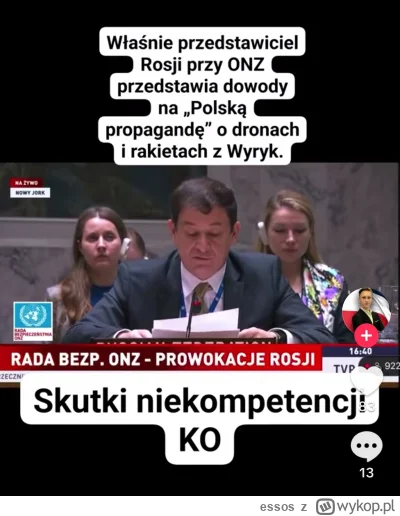 essos - A dlaczego nie bylo tu zadnego znaleziska o kompromitacji rządu tfuska w ONZ ...