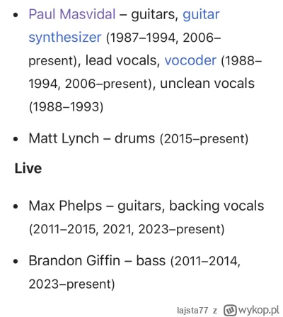 lajsta77 - @pslx Max Phelps na drugiej gitarze i drugim wokalu, fajnie mu wokal wycho...