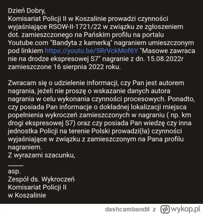 dashcambandit - Aktualizacja w sprawie... https://wykop.pl/link/6778867/masowe-zawrac...