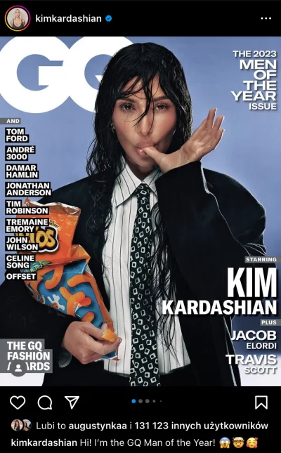 vvobniar - Kim Kardashian została mężczyzna roku według GQ #pieklomezczyzn #bekazlewa...