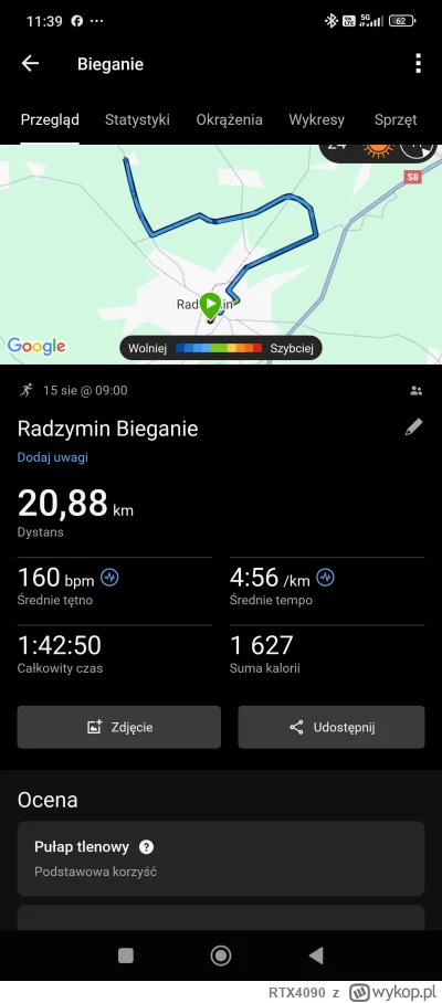RTX4090 - Półmaraton w Radzyminie. 3 start i znowu upał. W tym roku 5 minut szybciej ...