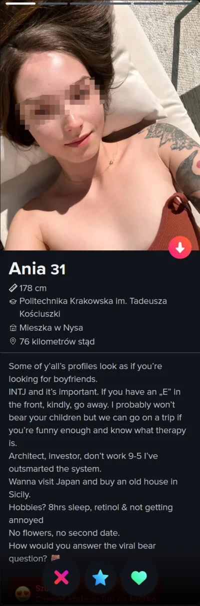 Tja88 - Mnie zachęciła, a was?

#tinder #p0lka #rozowepaski