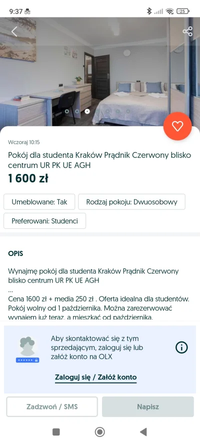 PozdroMleczny - 1850 zł za pokój w krk ja p------e. Pamiętam jak za takie pieniądze m...