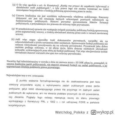 WatchdogPolska - Styl odpowiedzi PiS na naszą skargę ws. udostępnienia umowy koalicyj...