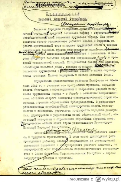 FredOnizuka - @afc85: Konstytucja PRL z odręcznymi poprawkami Józefa Stalina