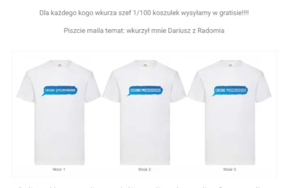 WykopX - Zamówiłem 150 koszulek od Dariusza #giftpol Jak przyjdzie paczka to zrobię #...