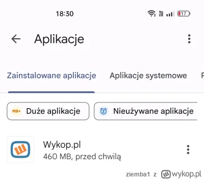 ziemba1 - nie zapominajcie wyczyścić  cache  #nowywykop #wykop #mobilnywykop