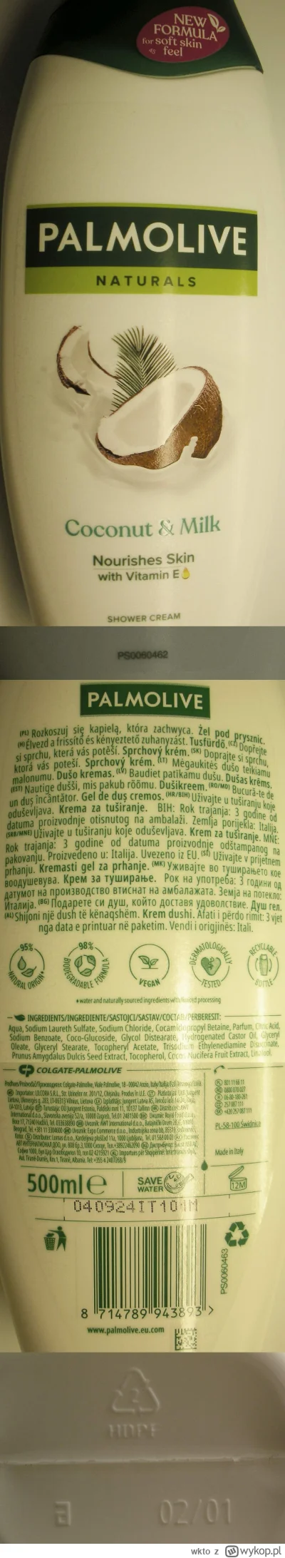 wkto - #listaproduktow
#zelprysznic Coconut & Milk Palmolive Naturals #palmolive
aktu...