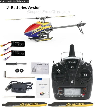 n____S - ❗ Eachine E150 2.4G 6CH 3D6G Brushless RC Helicopter RTF with 2 Batteries
〽️...