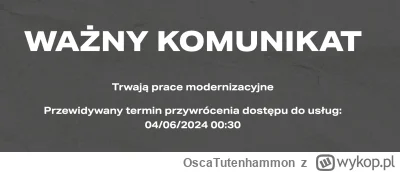 OscaTutenhammon - @MOICO Jaja sobie robicie? Cały dzień "prac modernizacyjnych" w żad...