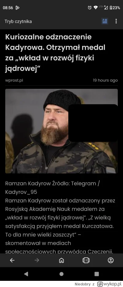 Niedobry - No od razu mi sie glupie skojarzenia nasuwaja: "Kadyrow i Jadra". XD

#ukr...