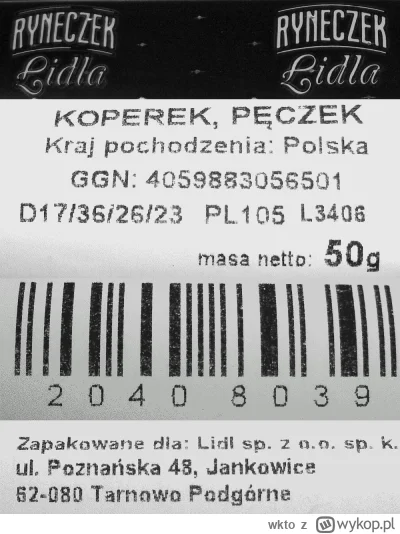 wkto - #listaproduktow
#koperek Ryneczek Lidla #lidl
aktualny producent: Gospodarstwo...