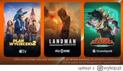upflixpl - Promocje na wybrane pakiety w Prime Video z okazji Black Friday 2025

Z ...