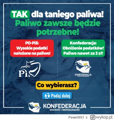 Pawel993 - @palmira: konfederacja da 3 zł wiec oni wiecej daja a debile i tak popis g...