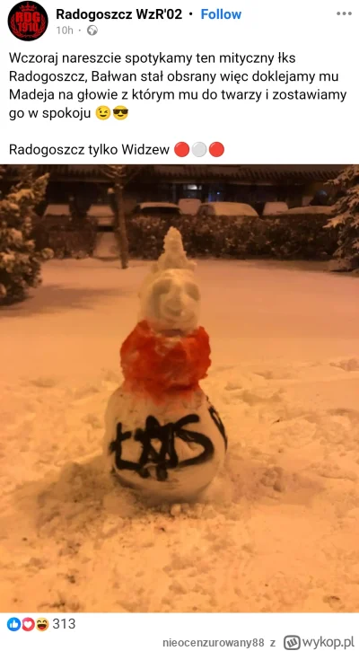 nieocenzurowany88 - A w Łodzi bawią się tak

#kibice #lodz #zima