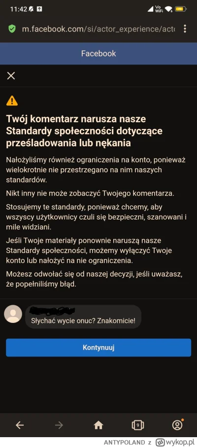 ANTYPOLAND - Jprdl ale facebook to gowno, żeby takie coś usuwać to trzeba być chorym ...