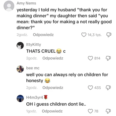 greedy_critic - Oczywiście, jako że w tej historii mąż robił obiad to żadnej z 14,3k ...