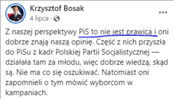 Bujak - >1. Startujemy w prawyborach PRAWICY razem z Pisem.

@Neobychno: jakiej prawi...