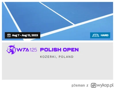 p3sman - Od kiedy Polish Open w Kozerkach ma kategorię WTA125? Pierwszy raz w ogóle w...