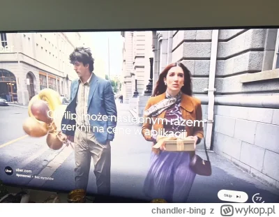 chandler-bing - Nowa reklama Ubera na youtubie. Kobieta zirytowana swoim mężczyzną, b...