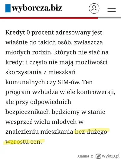 Xianist - Prezydent #sopot Pan Karnowski proponuje aby momencie wzrostu podaż mieszka...