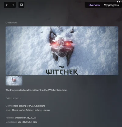 Nomada29 - Hmm...
Na GOGu takie coś się pojawia na liście po wyszukaniu The Witcher
C...