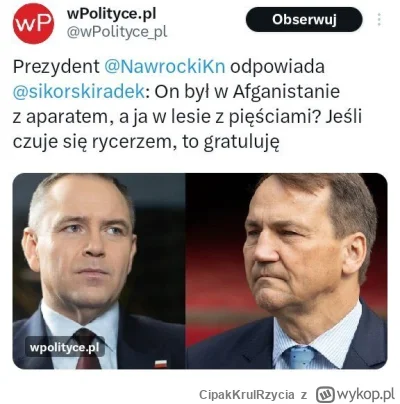 CipakKrulRzycia - #polityka #bekazpisu #sikorski #nawrocki
Batyr porównuje czas wojny...