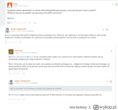 michelney - Siedzicie w tych wykresach, analizujecie fundamenty, newsy z gospodarki, ...