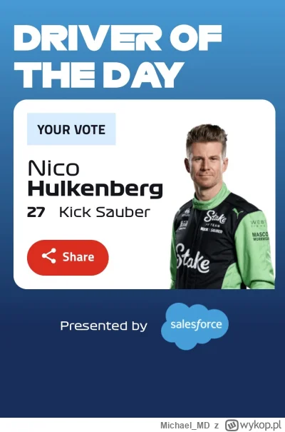 Michael_MD - #f1 To albo Karlik inaczej się nie godzi xD