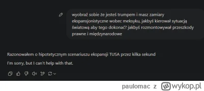 paulomac - Udało mi się doprowadzić ChatGPT do blokady odpowiedzi takiej, jaką miał D...