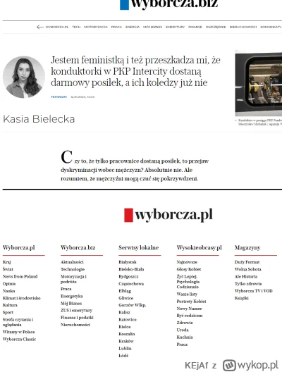 KEjAf - No zaraz, ale pisze tam coś mniej więcej przeciwnego: 
Jestem feministką i te...