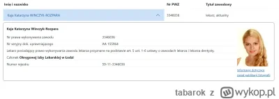 tabarok - Wg Centralnego Rejestru Lekarzy żona Rozpary nie posiada żadnej specjalizac...