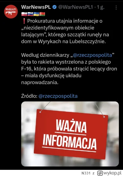 N331 - Brawo MON! W komentarzach dzieje się absolutne kino. Nie reagowali gdy #polski...