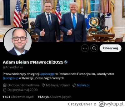 CrazyxDriver - @splinter96: przecież na zdjęciu to nie jest Adam Bielan, on inaczej w...