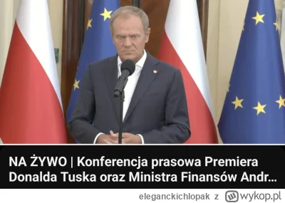 eleganckichlopak - Premier Donald Tusk właśnie na konferencji prasowej wyraził niezad...