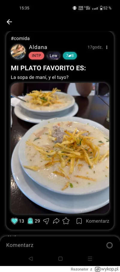 Rezonator - @arinkao wczoraj znalazłem coś intrygującego apropos orzechów słuchaj, zu...