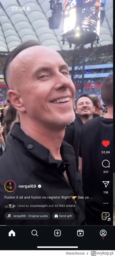 thisisthesix - Walaszek u nergala na story xD #metallica #walaszek #behemoth