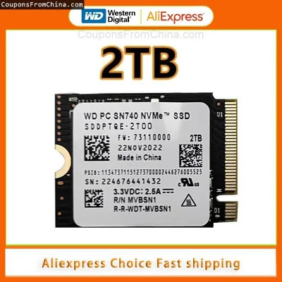 n____S - ❗ Western Digital WD SN740 2TB M.2 SSD 2230 NVMe PCIe Gen 4x4
〽️ Cena: 101.9...